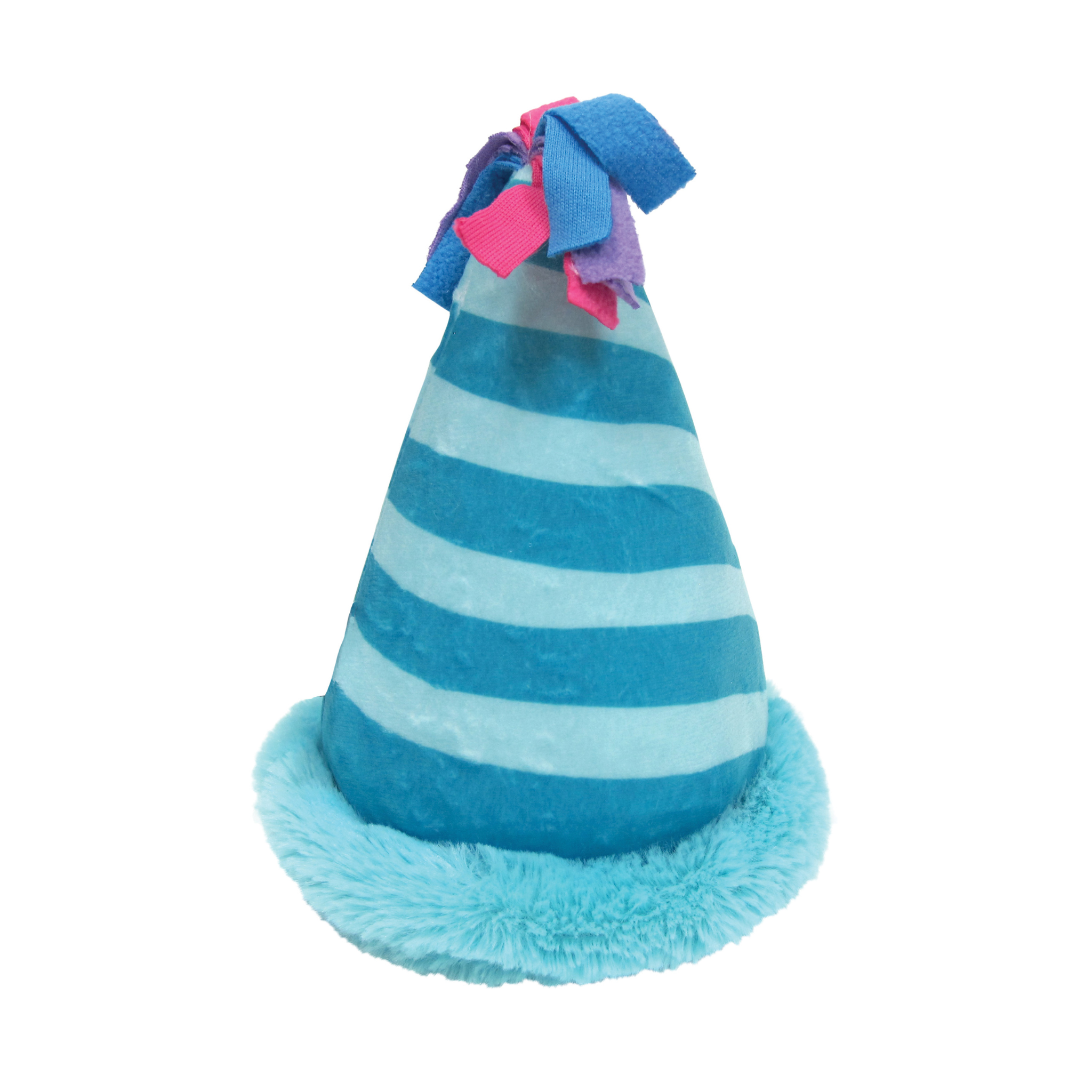 Jouet en peluche pour chien avec chapeau d'anniversaire