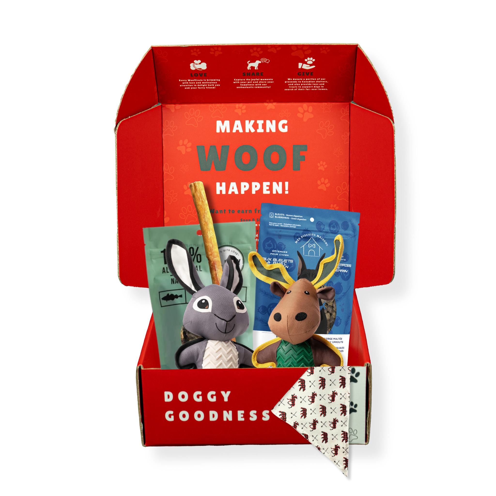 Cage pour chien sur le thème de la faune canadienne