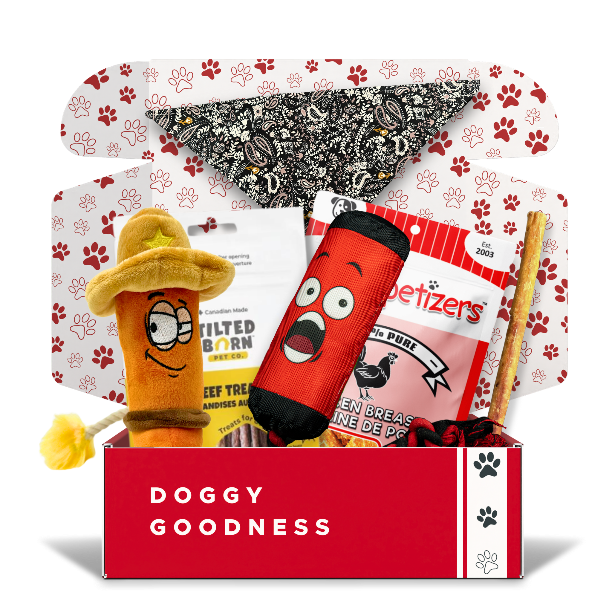 Coffret pour chien sur le thème du Far West