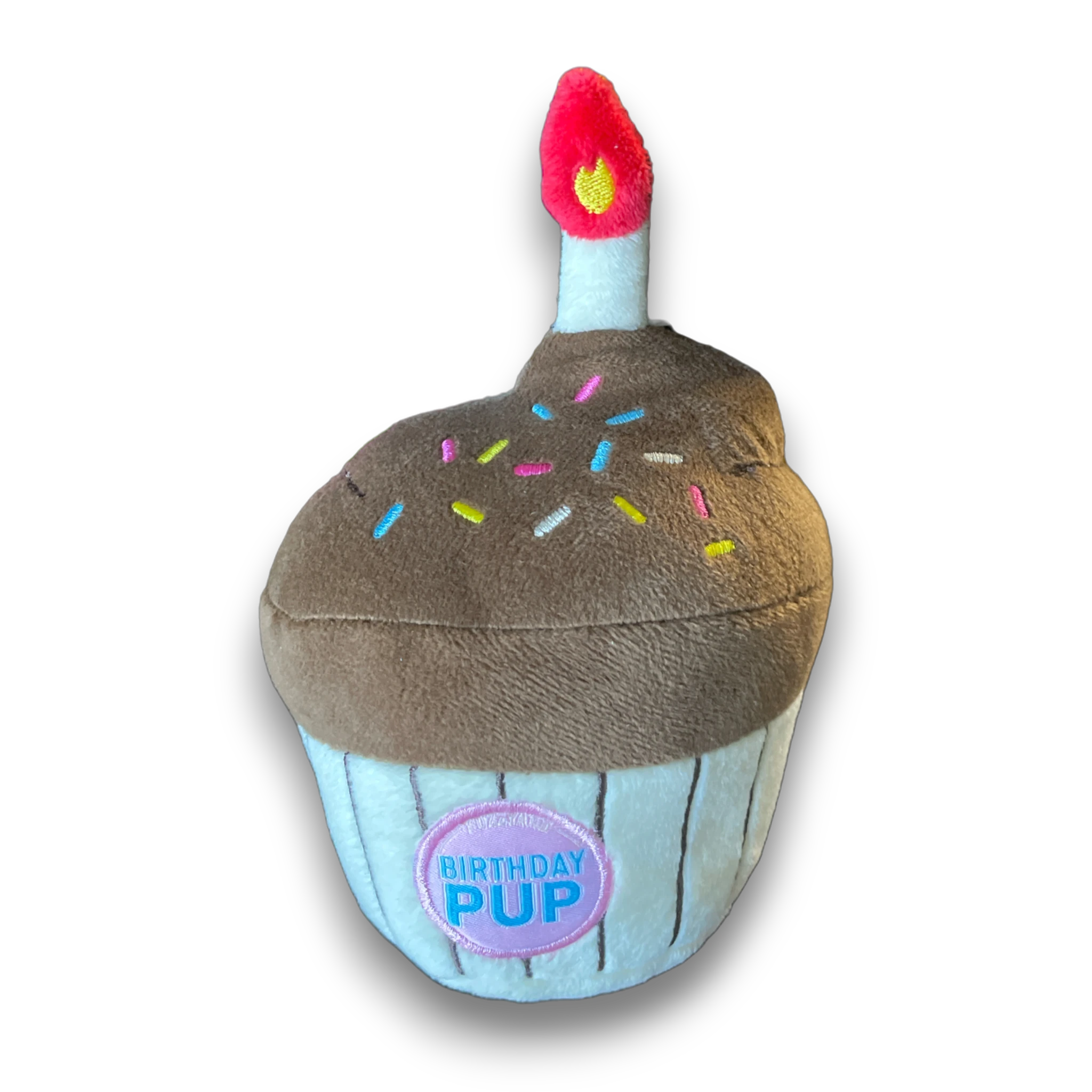 Peluche bougie cupcake d'anniversaire