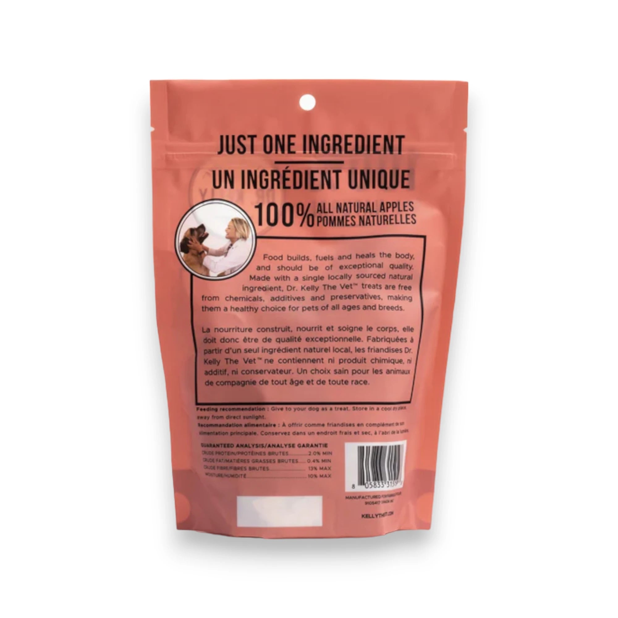 Dr. Kelly The Vet 100% Natural Dog Treats - Apple Slices