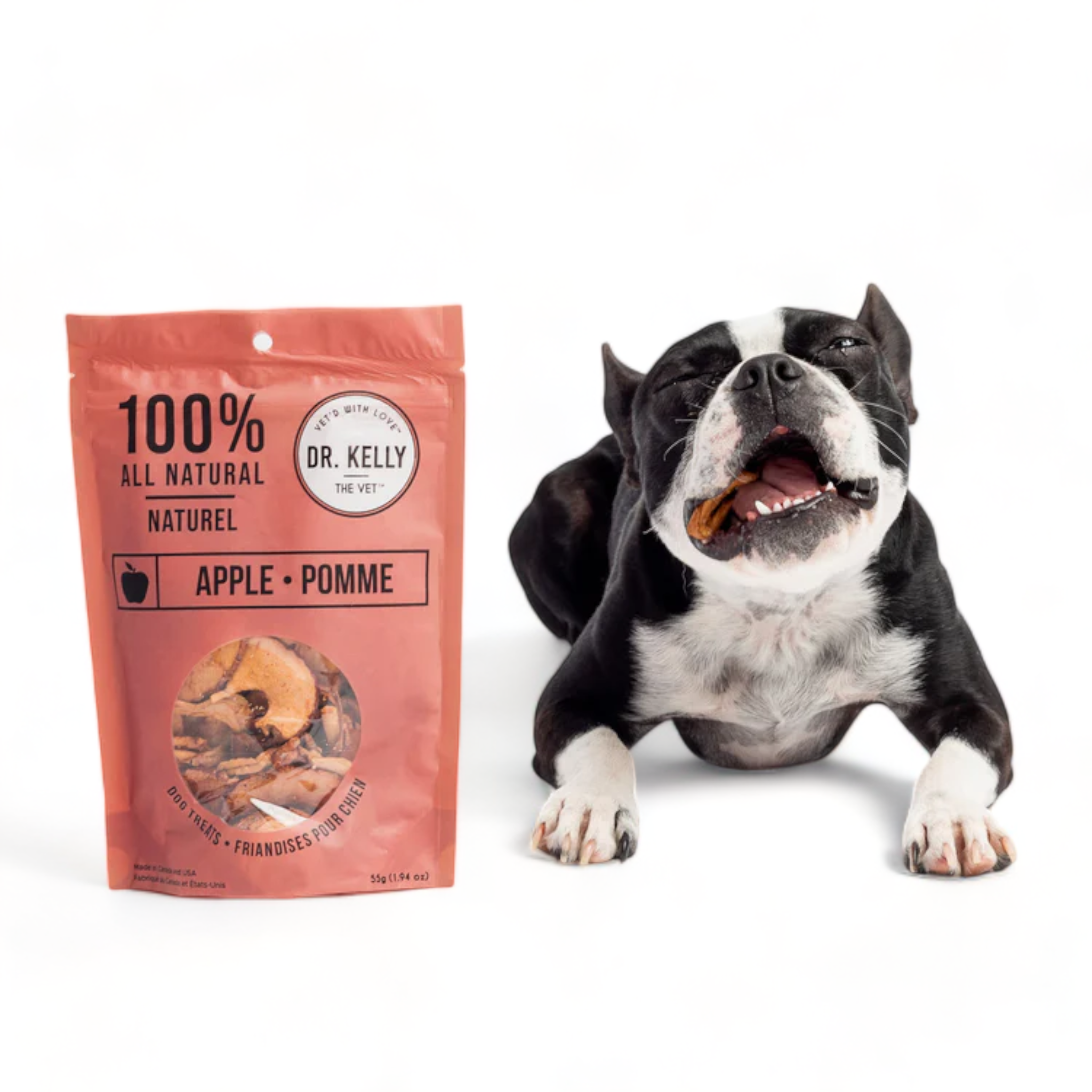 Dr. Kelly The Vet 100% Natural Dog Treats - Apple Slices