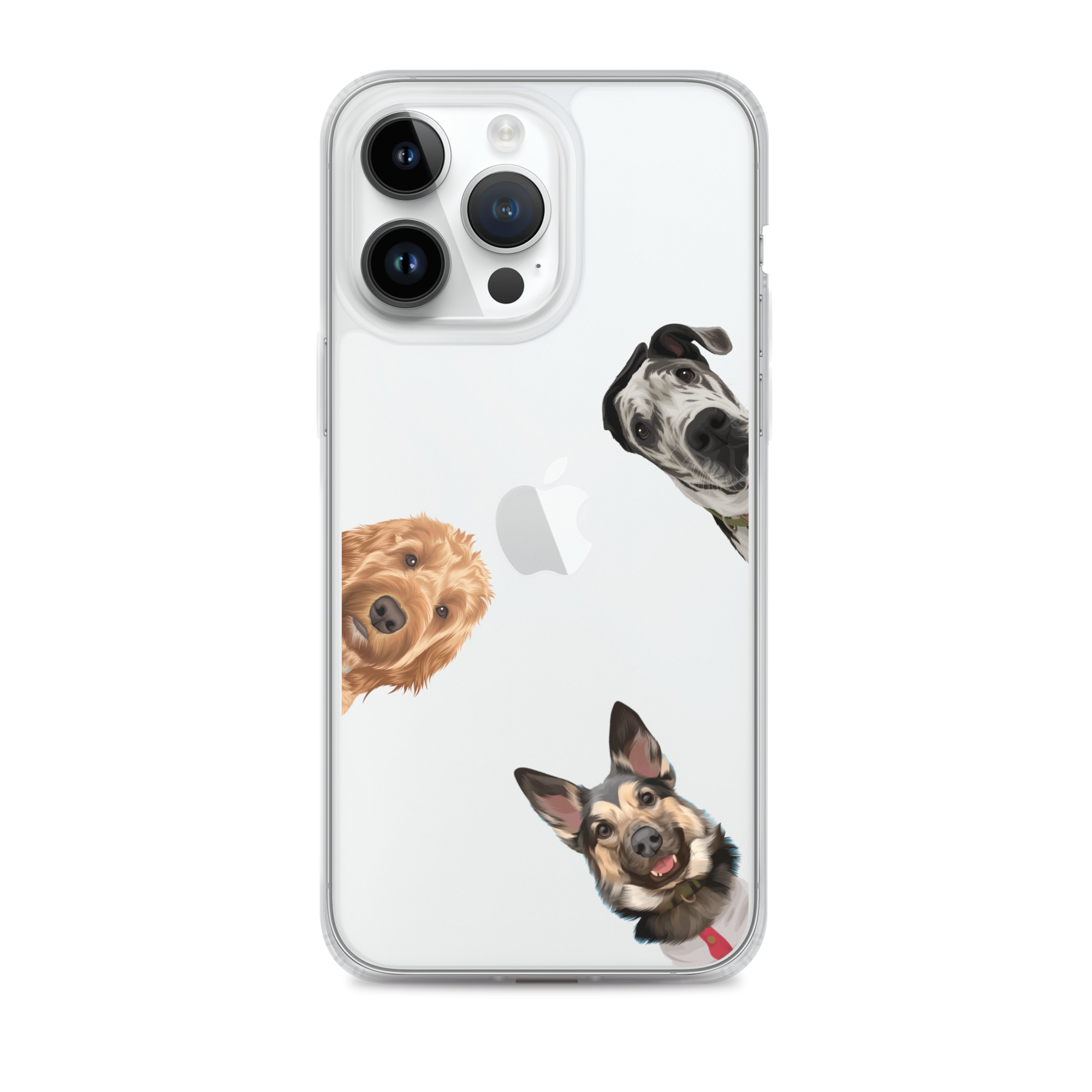 Coque pour iPhone avec portrait d'animal de compagnie - Peekaboo