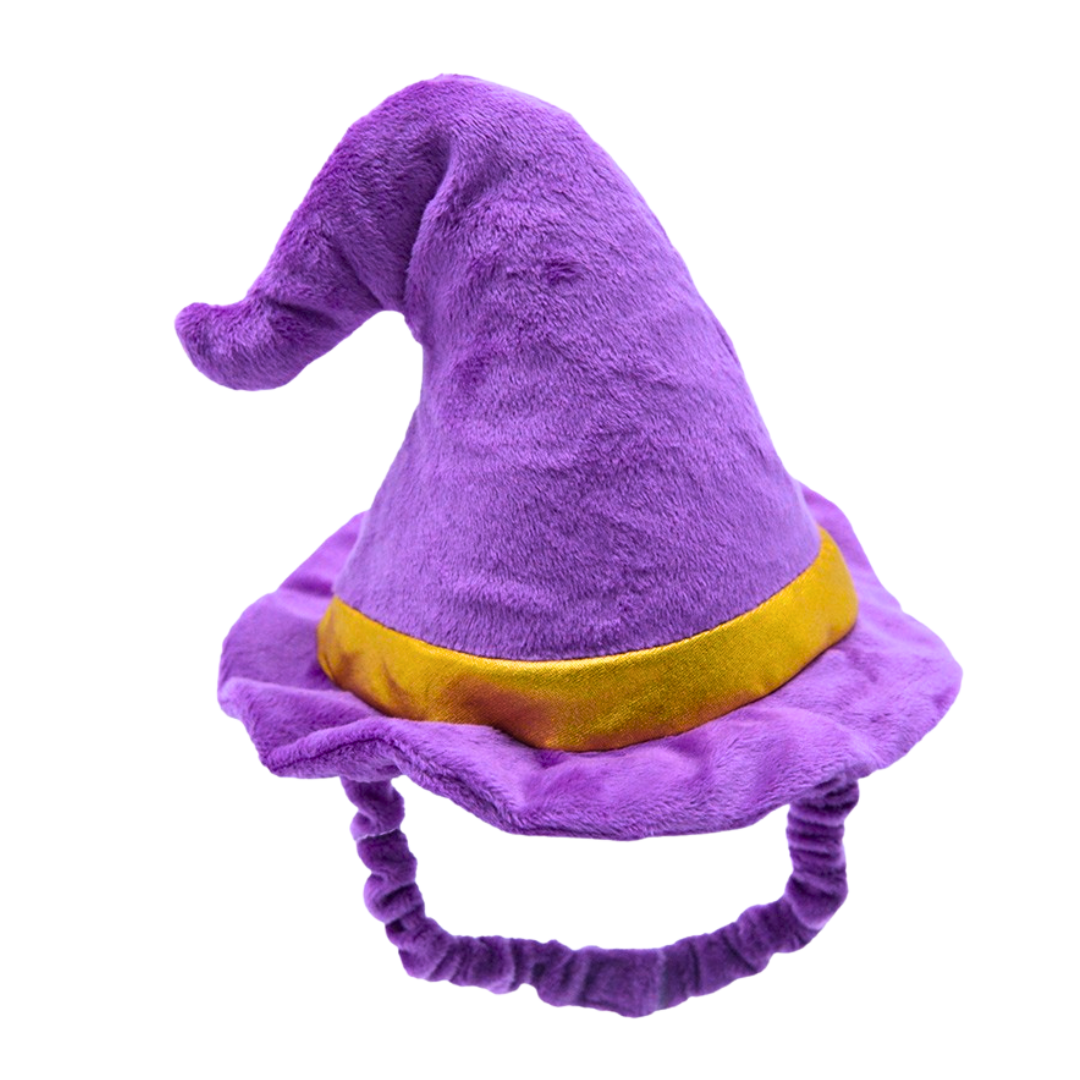 Wearable Witch Hat Dog Toy – Squeaks & Crinkles