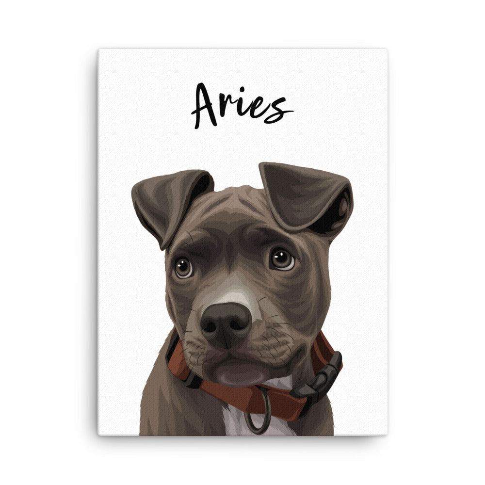 Custom Pet Portrait Canvas Print