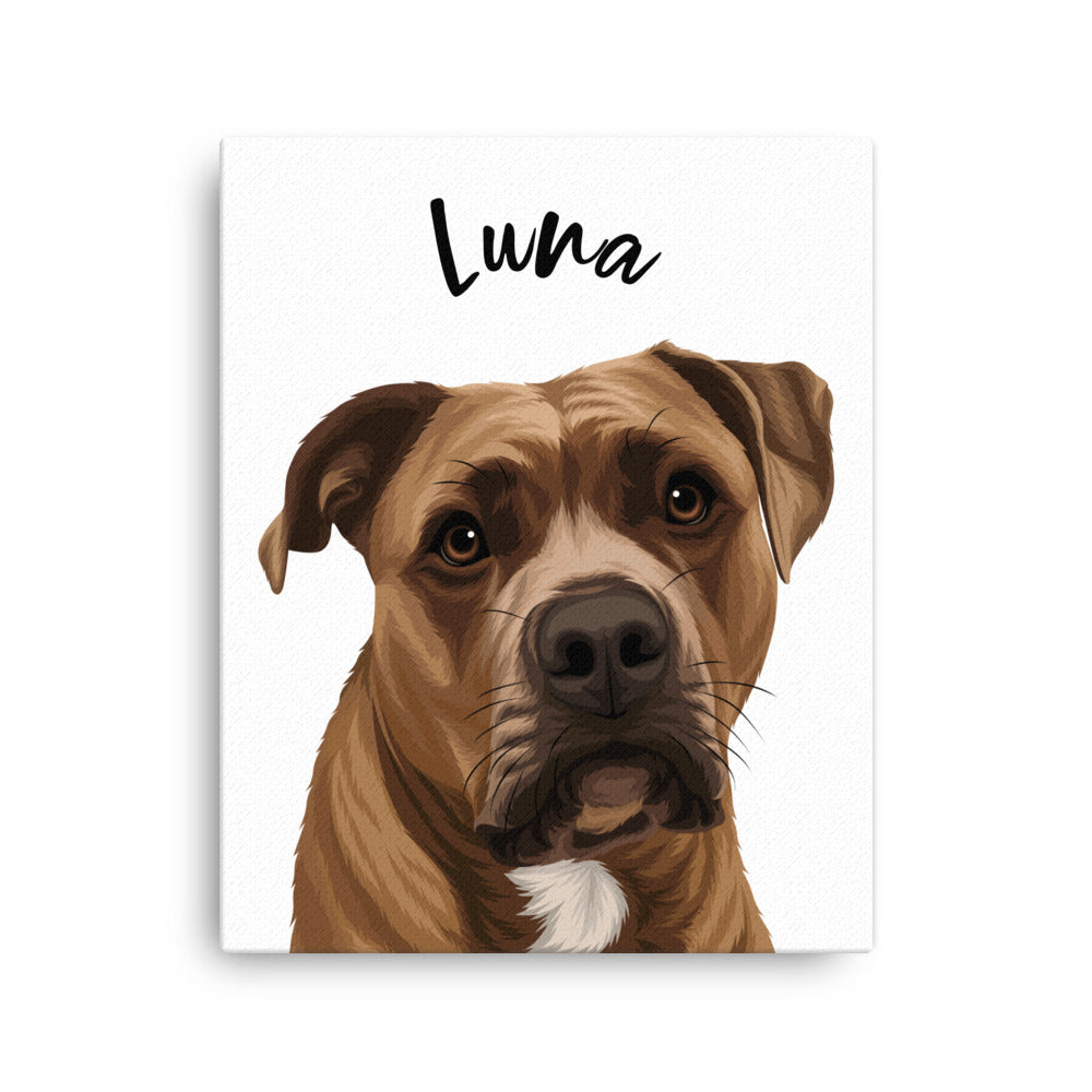 Custom Pet Portrait Canvas Print