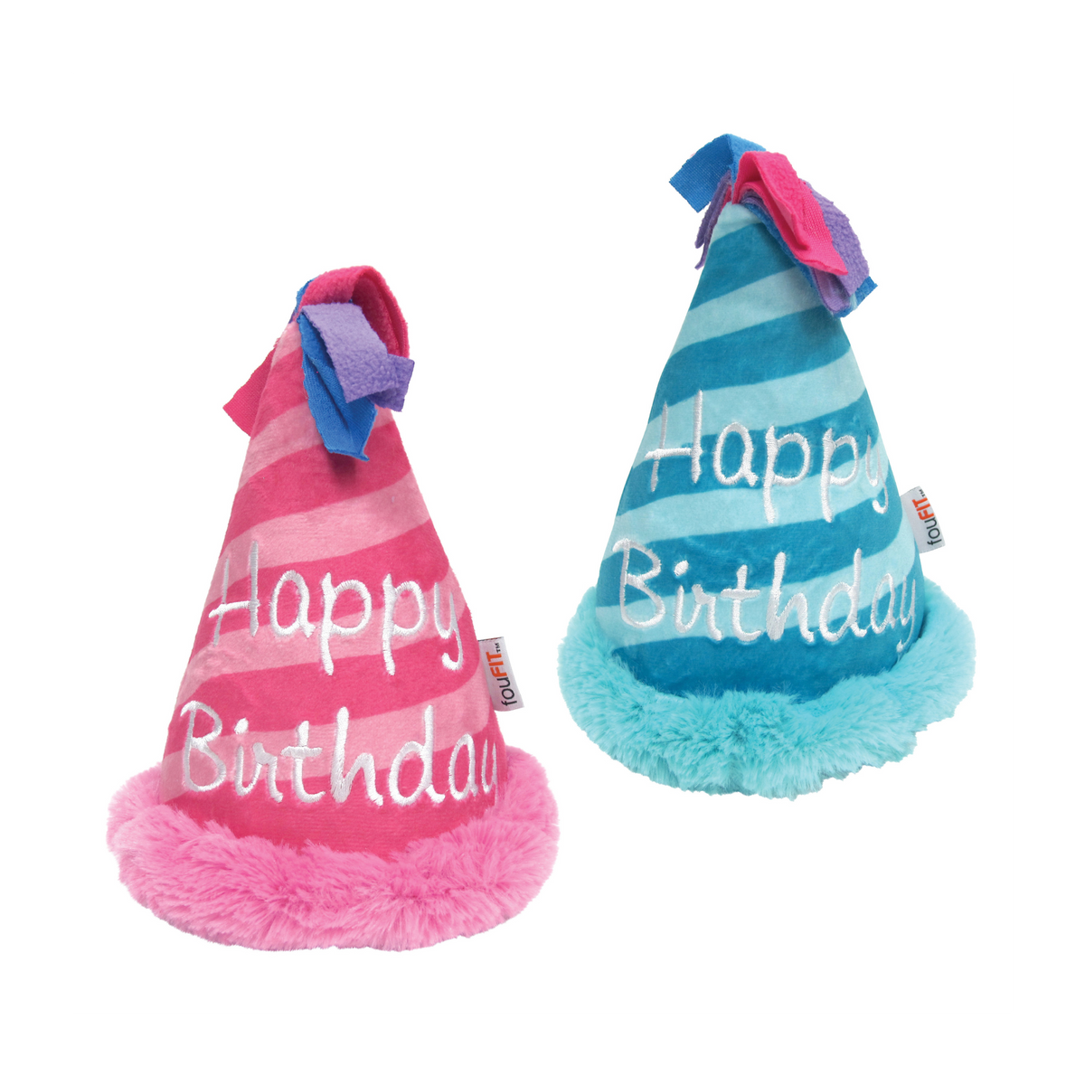 Birthday Hat Plush Dog Toy