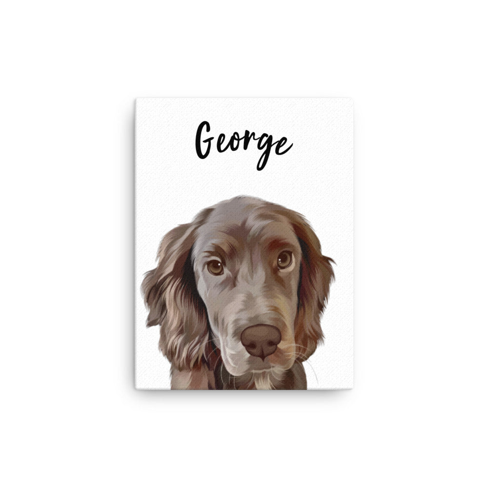 Custom Pet Portrait Canvas Print