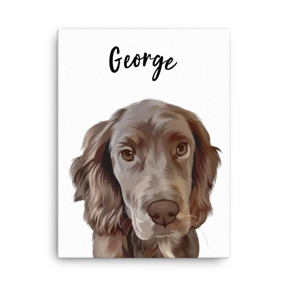 Custom Pet Portrait Canvas Print