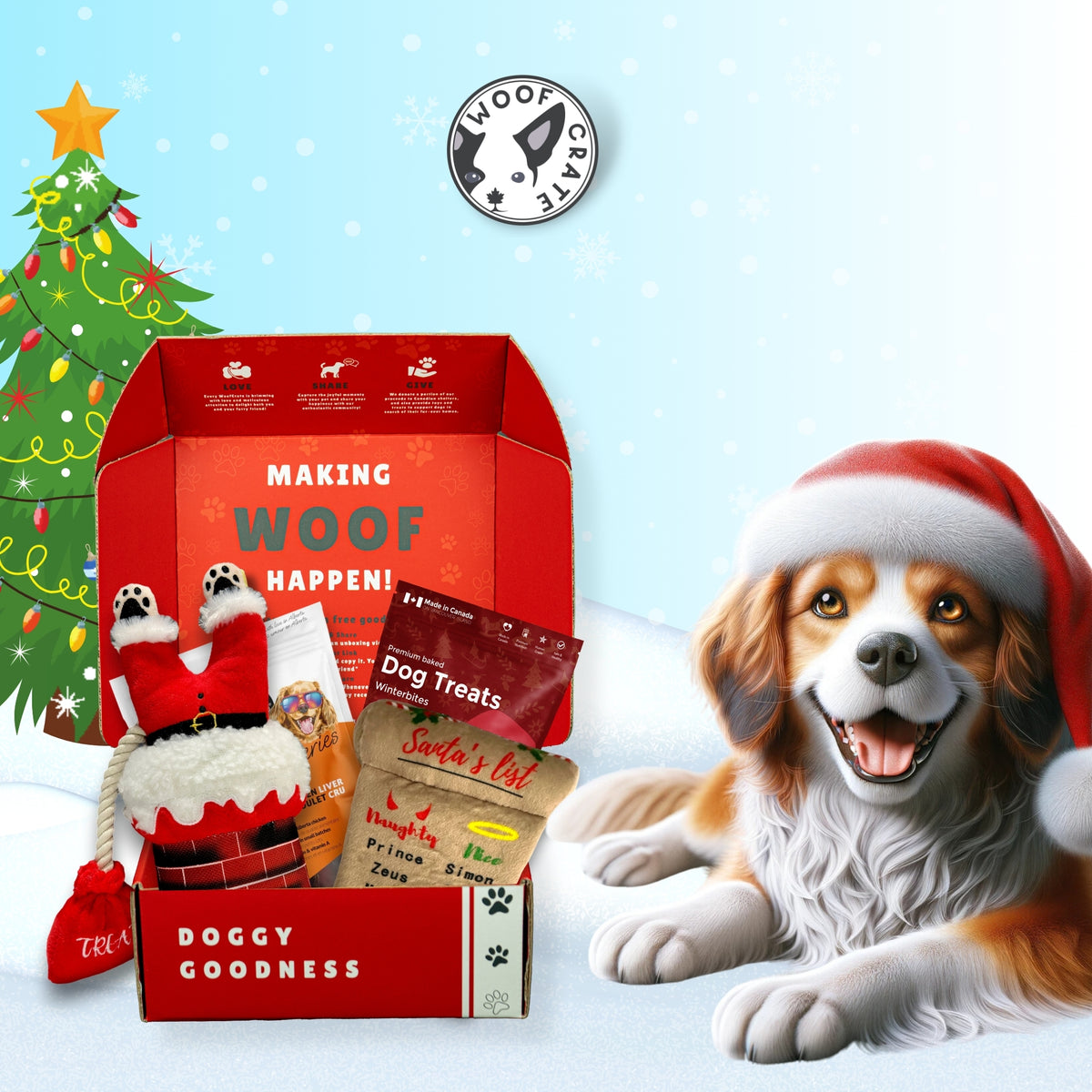 Christmas Dog Toys and Treats WoofCrate