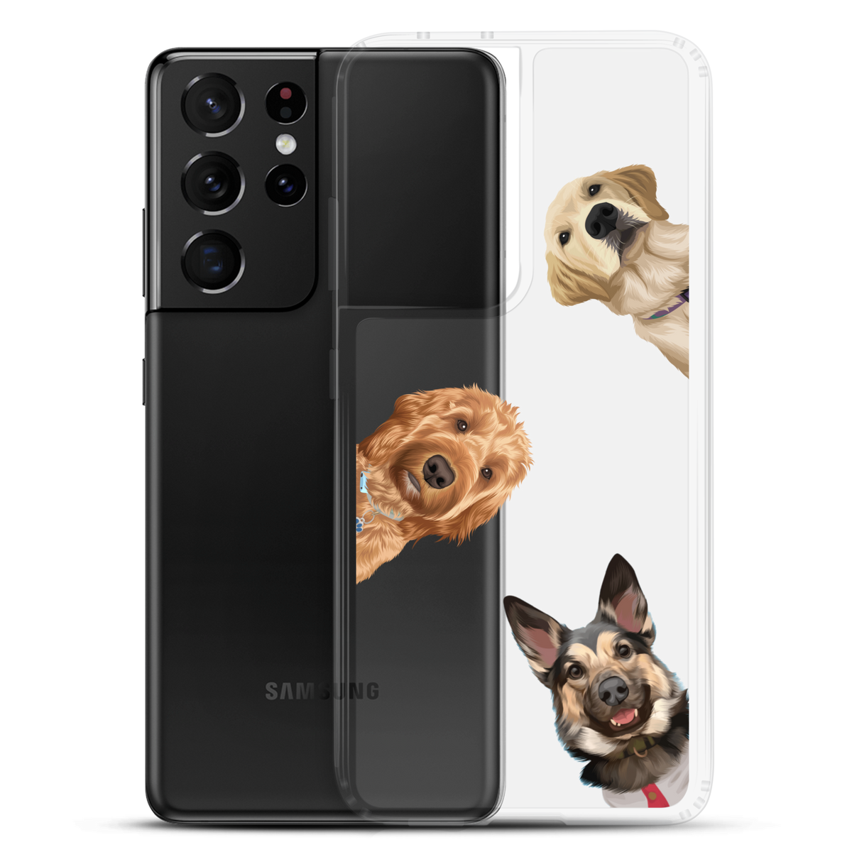 Pet Portrait Samsung Case- Peekaboo