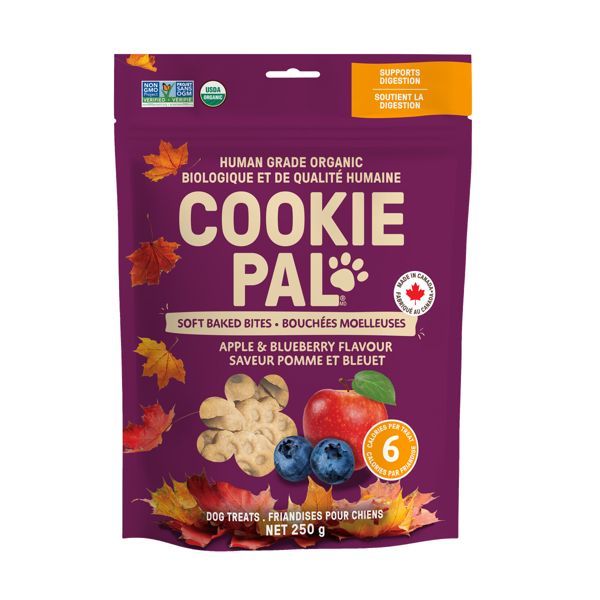 CookiePal organic Apple & Blueberry Soft Baked Bites 250 g bag