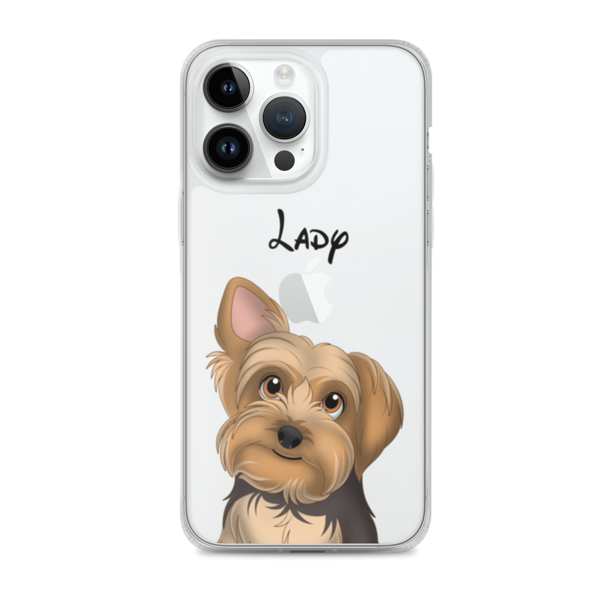 Coque transparente pour iPhone avec portrait d&#39;animal personnalisé