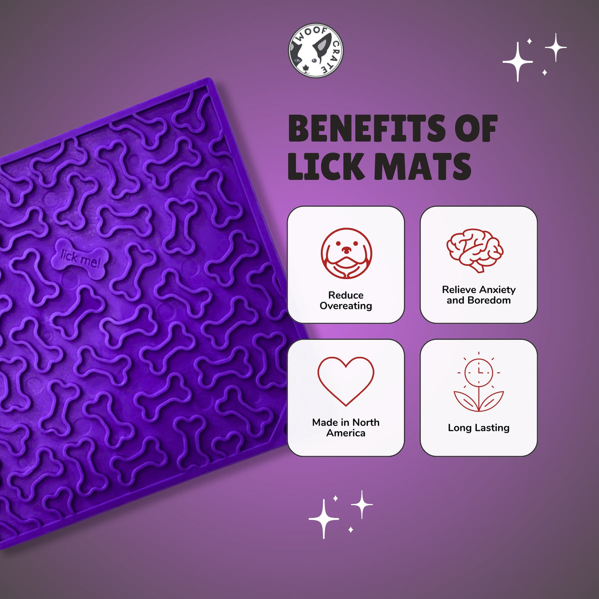 Purple Bones Dog Enrichment Lick Mat