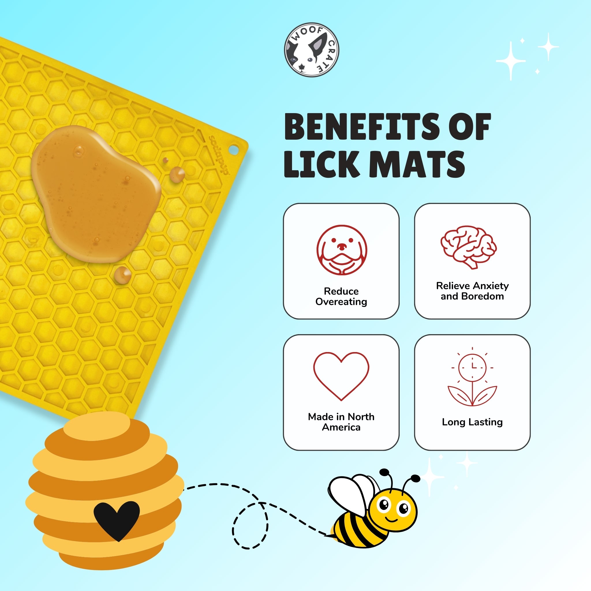 Honey Comb Dog Enrichment Lick Mat
