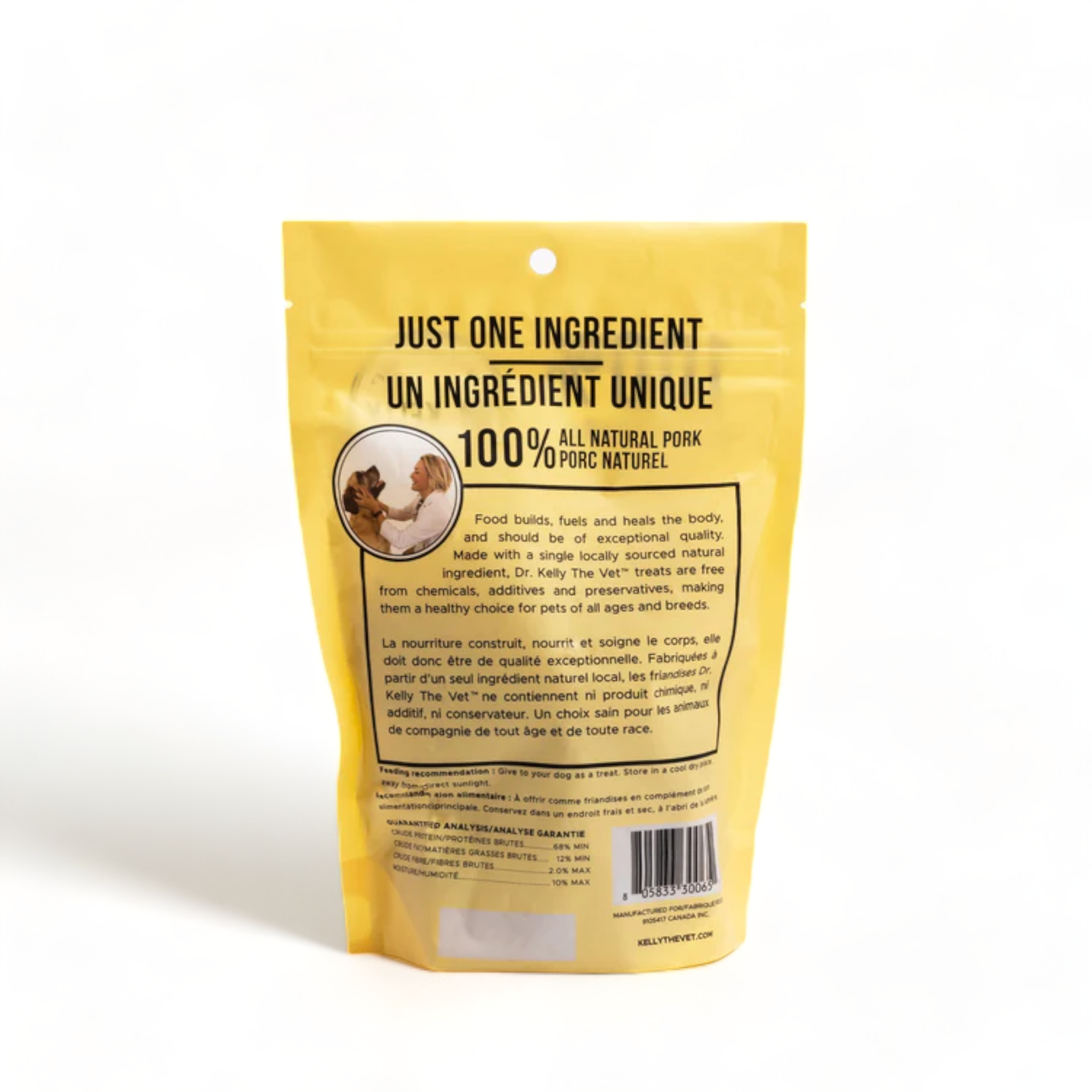 Dr. Kelly The Vet 100% Natural Dog Treats - Pork