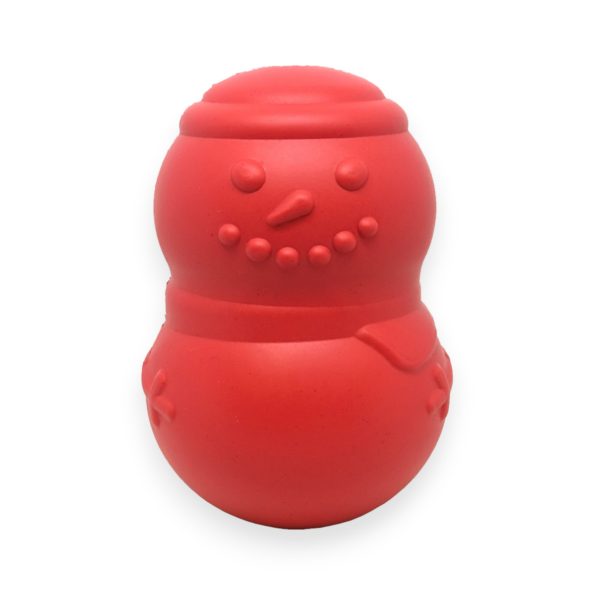 Distributeur de friandises durable en forme de bonhomme de neige.