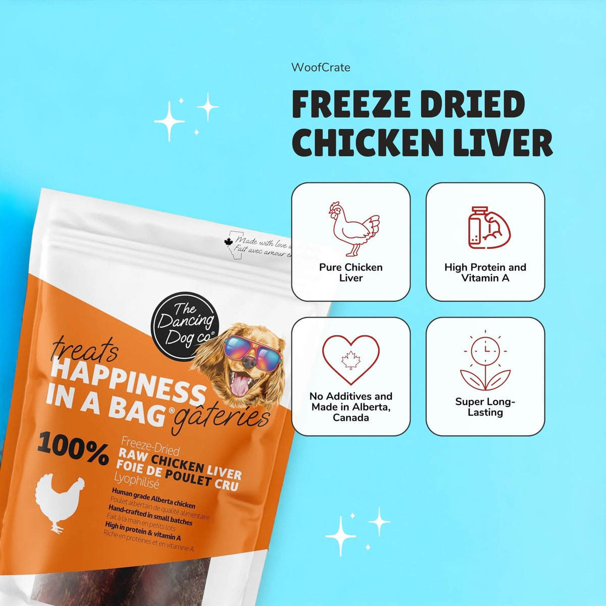 Freeze Dried Raw Chicken Liver Dog Treat WoofCrate