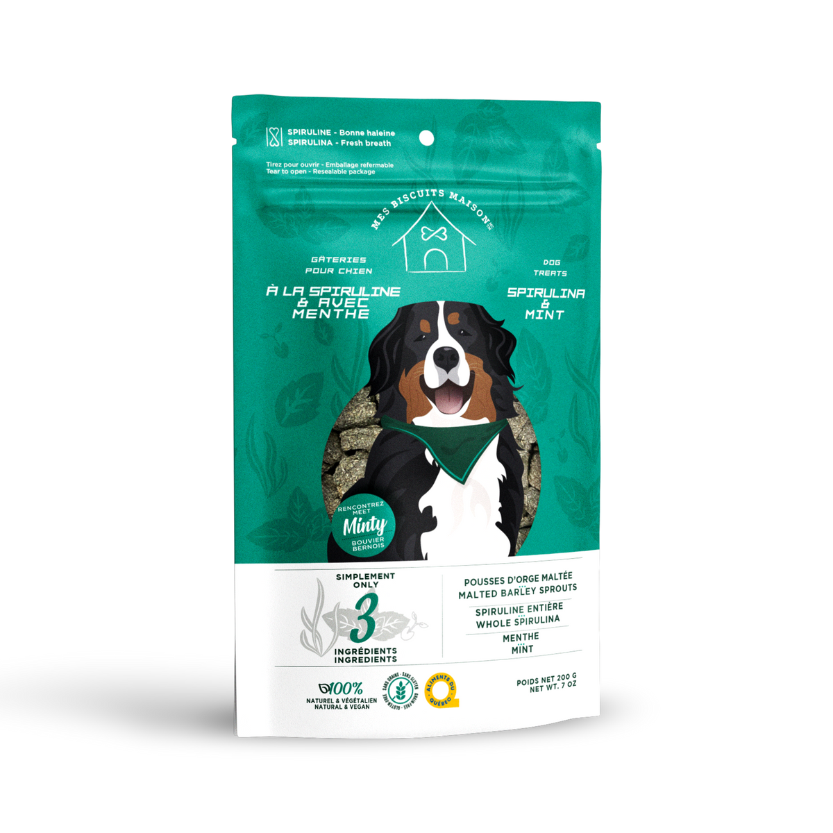 Spiruline et menthe – Friandise pour chien pour une haleine fraîche