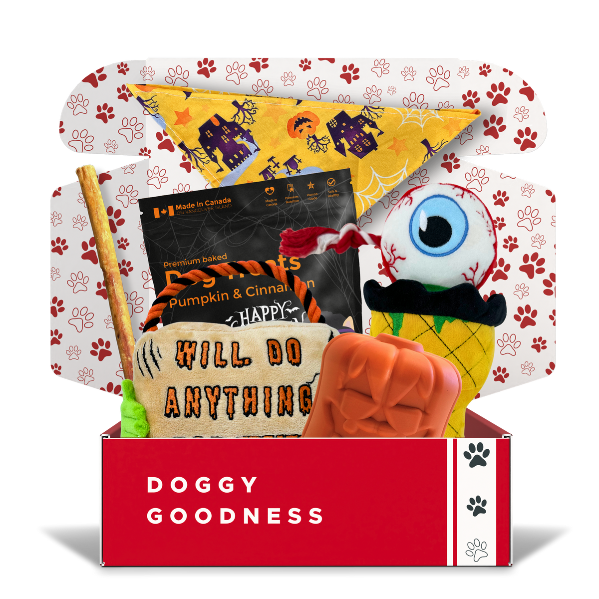 Coffret de jouets et de friandises pour chien Halloween