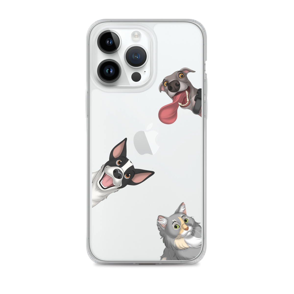 Coque pour iPhone avec portrait d&#39;animal de compagnie - Peekaboo