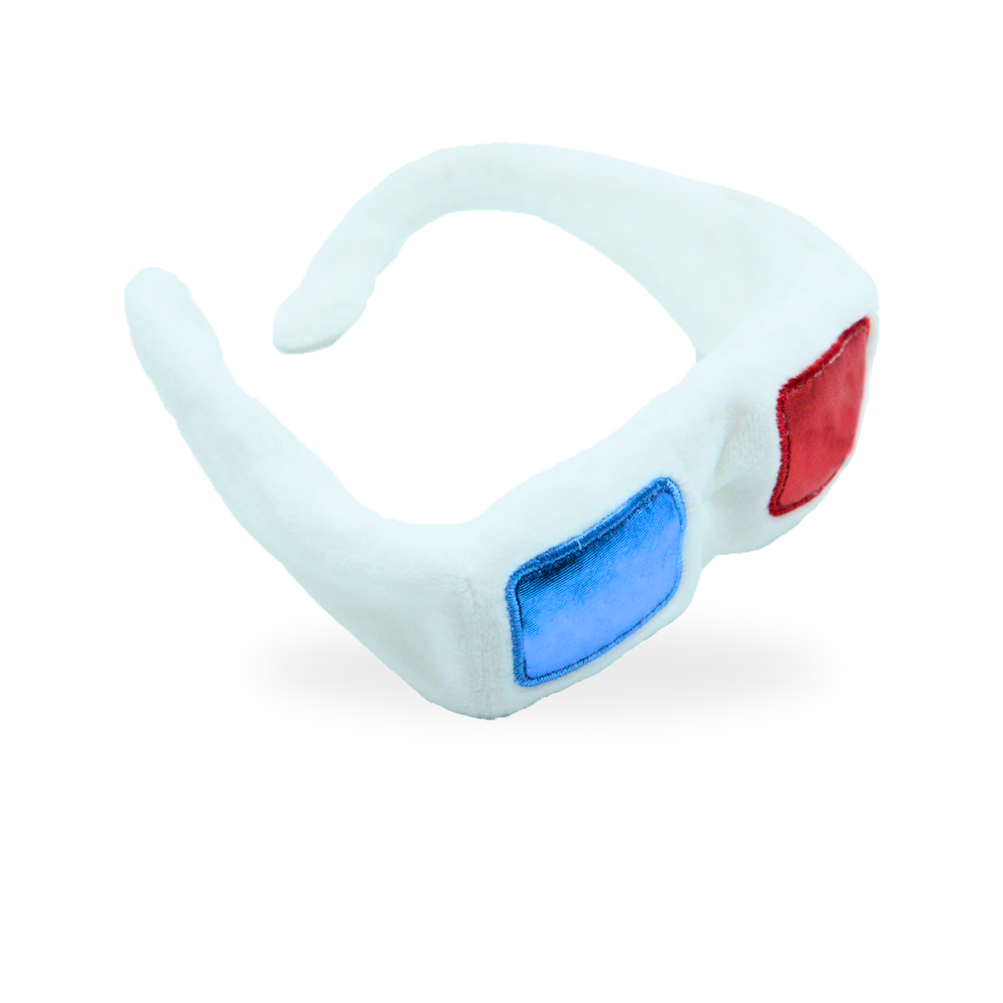 Plush 3D Glasses Dog Toy – Soft & Squeaky Movie Fun