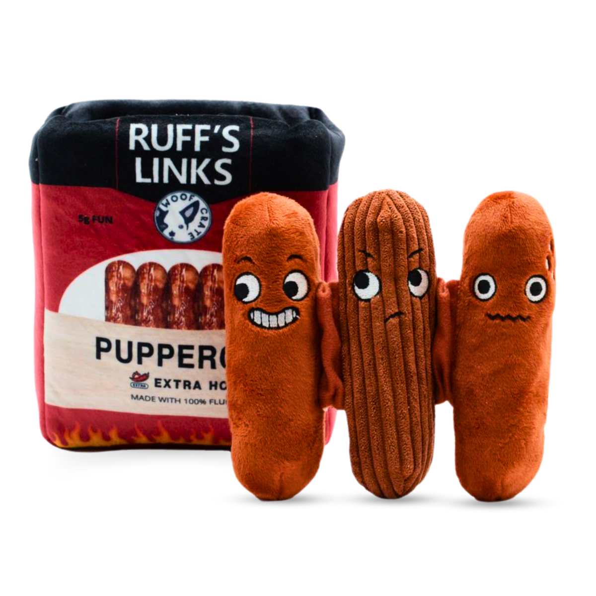 Sausage Dog Toy – 3-in-1 Plush, Squeaky &amp; Crinkle