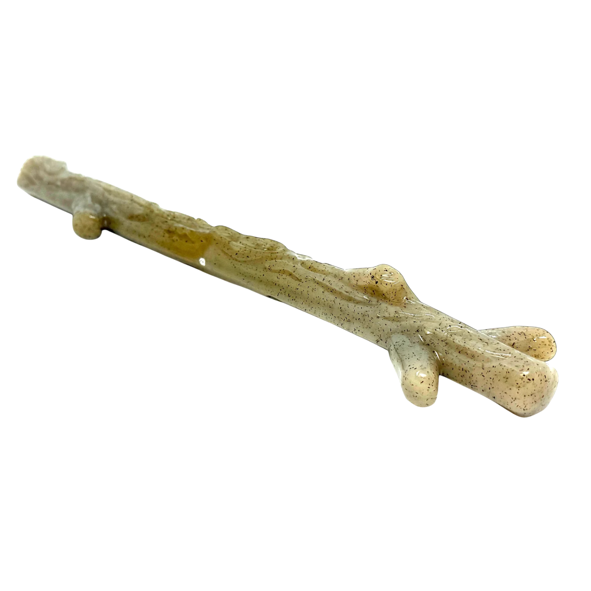 Beige branch dog toy on a transparent background