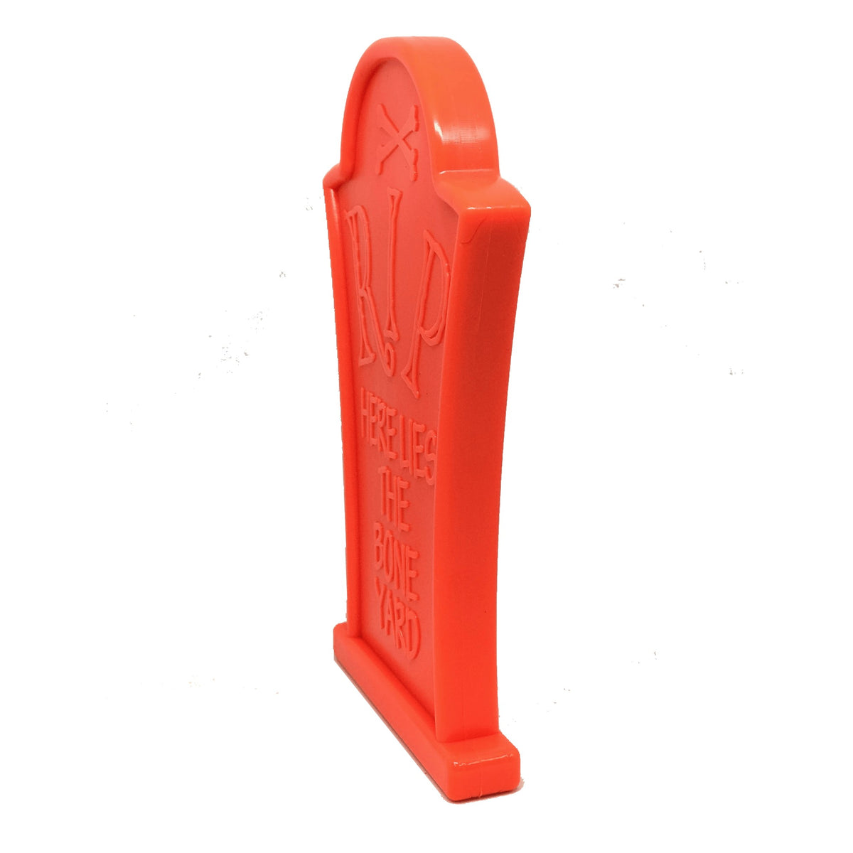 Side view of the SodaPup Tombstone nylon chew toy