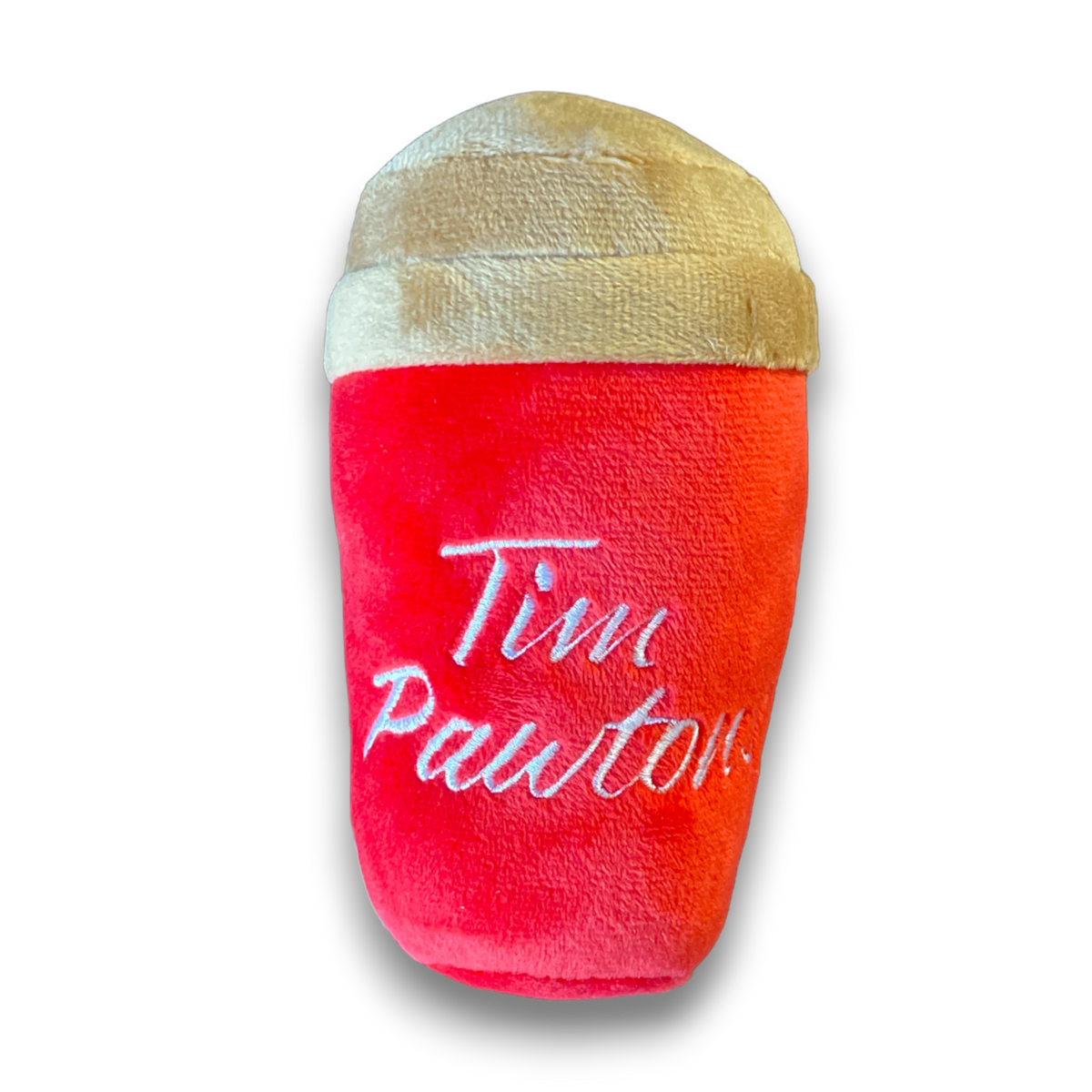 Tim Pawtons Coffee Plush Dog Toy