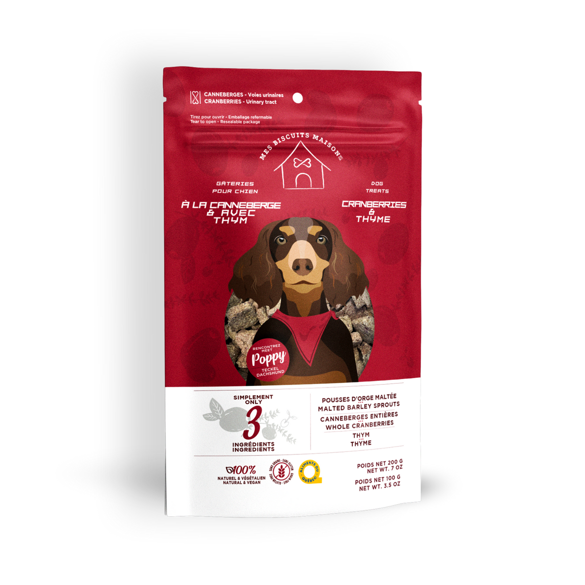 Canneberge et thym – Friandise naturelle pour chien